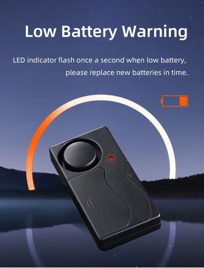 Detector de Vibración Inalámbrico con Control Remoto y Alarma Antirrobo - Image 20