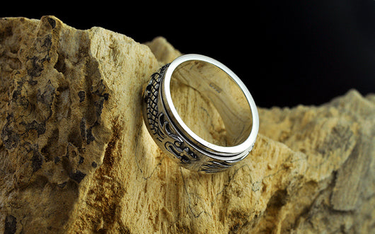 Anillo Giratorio Ancho Retro Dominante - Image 6