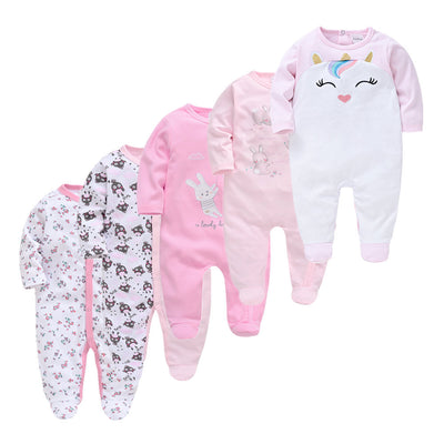 Conjunto de 5 Piezas de Algodón para Bebé con Mangas Largas - Image 11