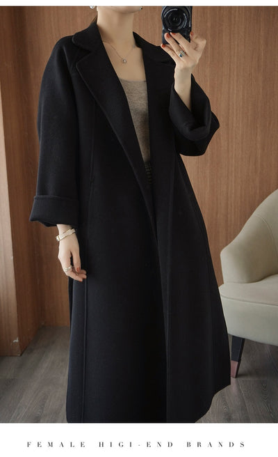 Abrigo Reversible de Cachemira para Mujer - Largo Suelto Oversize - Image 23