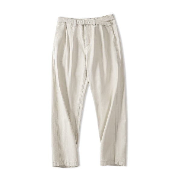 Pantalones de Algodón Vintage con Pliegues - Corte Recto y Holgado - Image 5