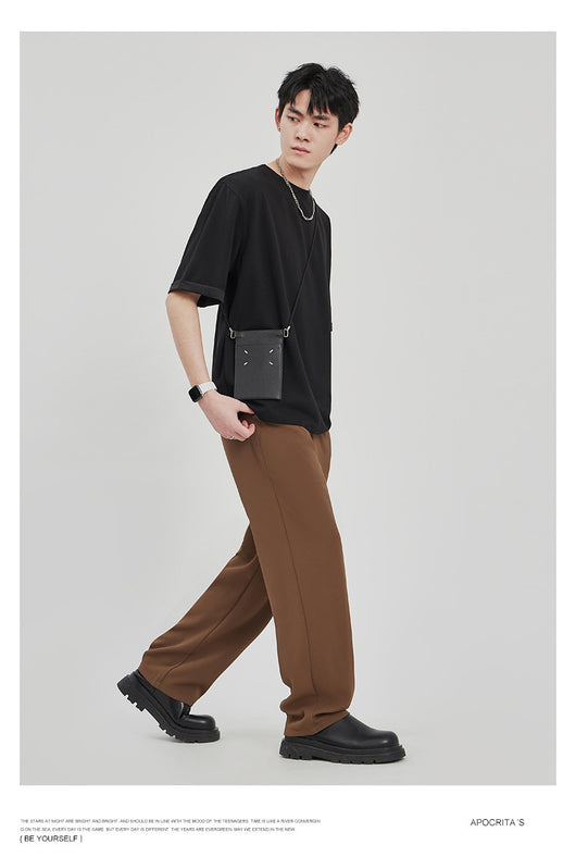 Camiseta Drape Suelta para Hombre - Estilo Casual Relajado - Image 19