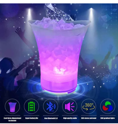 Cubo Enfriador Bluetooth con LED – Portátil, Resistente e Impermeable - Image 4