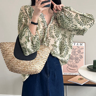 Blusa Protectora Floral con Mangas Linterna y Filtro Solar - Image 12