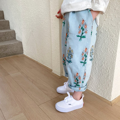 Pantalones Infantiles Estilo Floral con Diseño de Flores Rotas - Image 11
