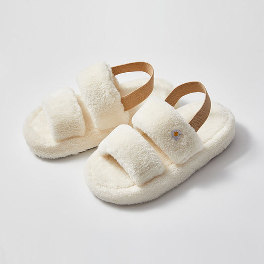Pantuflas Versátiles de Algodón Felpa para Interior y Exterior