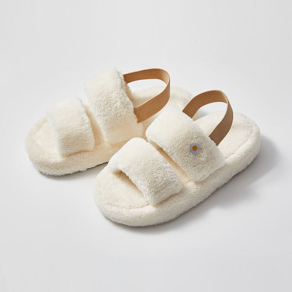 Pantuflas Versátiles de Algodón Felpa para Interior y Exterior