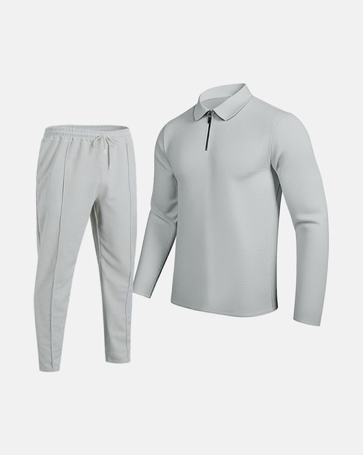Traje Casual Completo para Hombre con Textura Waffle y Cierre - Image 17