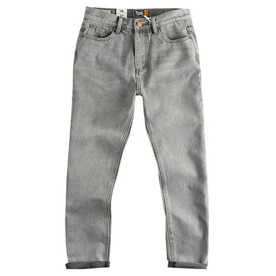 Jeans Gris Cemento Desgastado Estilo Retro para Hombre - Image 5