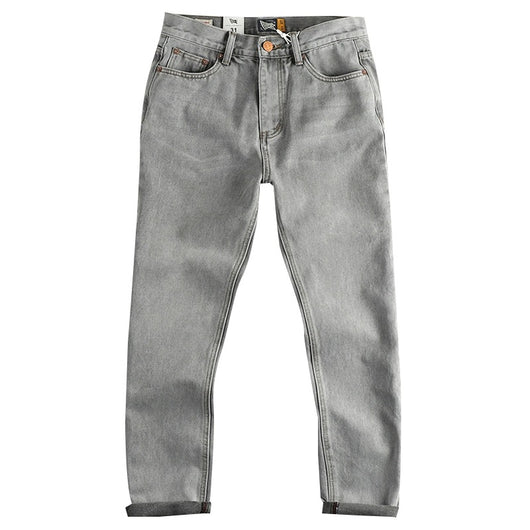 Jeans Gris Cemento Desgastado Estilo Retro para Hombre - Image 5