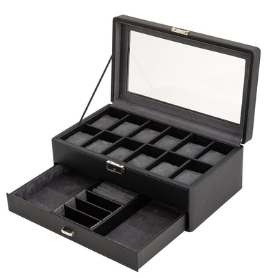 Caja de Almacenamiento para Relojes de Lujo con Patrón de Lichi - 3, 6 o 12 Compartimentos - Image 16
