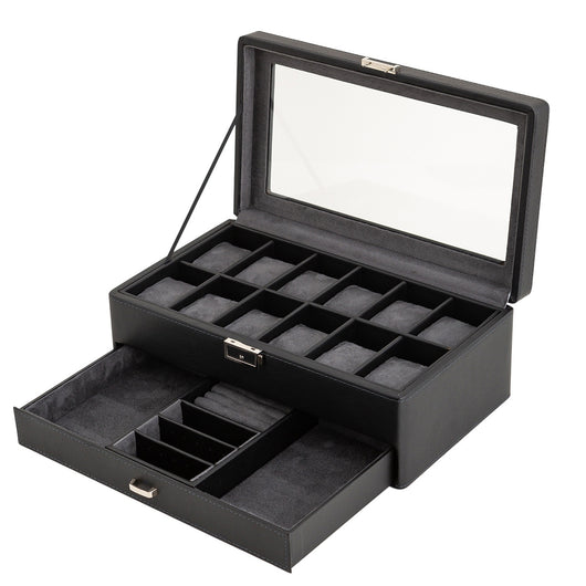 Caja de Almacenamiento para Relojes de Lujo con Patrón de Lichi - 3, 6 o 12 Compartimentos - Image 16
