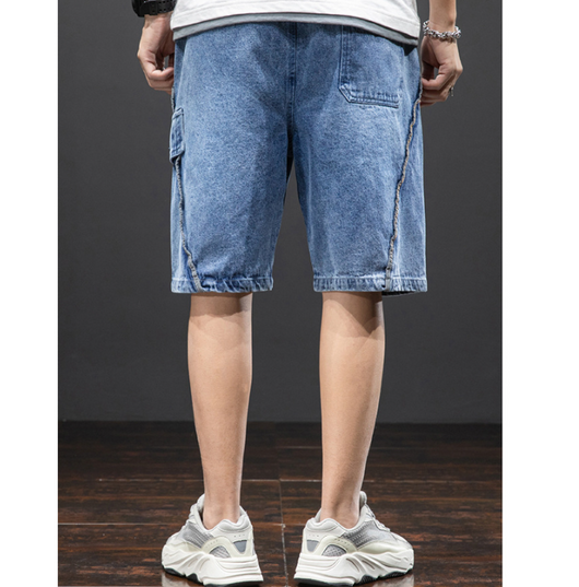 Shorts Denim Sueltos Rectos Versátiles para Hombre - Image 3
