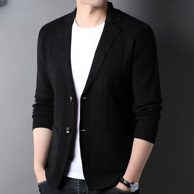 Suéter Blazer de Punto Lana Hombre Estilo Coreano - Image 11
