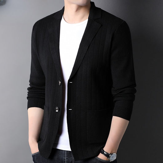 Suéter Blazer de Punto Lana Hombre Estilo Coreano - Image 11