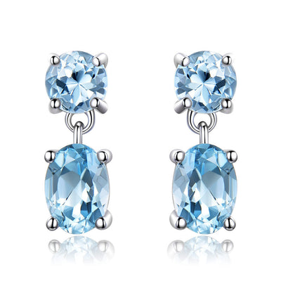 Aretes Largos de Zafiro para Mujer - Elegancia y Personalidad - Image 7