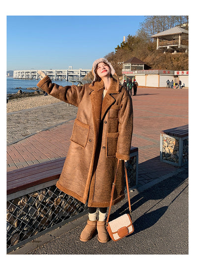 Abrigo de Invierno Reversible de Lana de Cordero para Mujer - Image 8