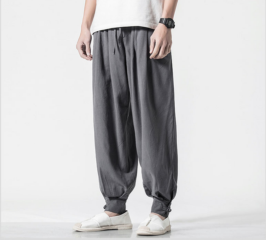 Pantalones Harem de Algodón y Lino Estilo Asiático - Cómodos y Versátiles - Image 7