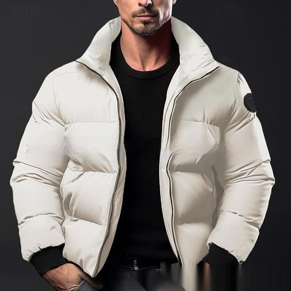 Abrigo Acolchado de Algodón con Relleno de Plumón para Hombre
