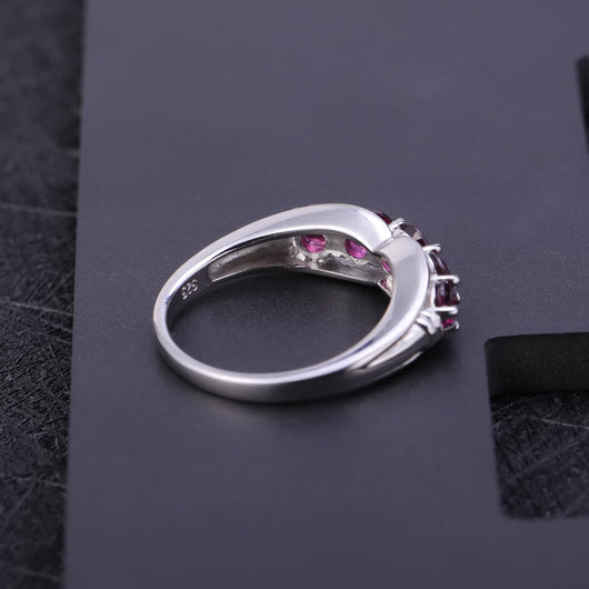 Anillo de Granate Rosa Natural con Plata 925 - Diseño Elegante en Piedra Semipreciosa - Image 10