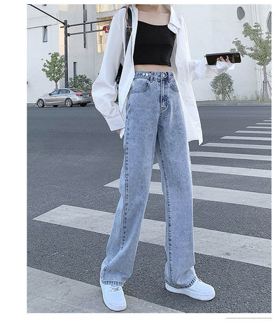 Jeans Rectos Azul Claro para Mujer - Corte Holgado y Moderno - Image 13