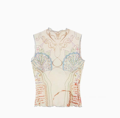 Chaleco de Malla Estampado Océano - Image 2