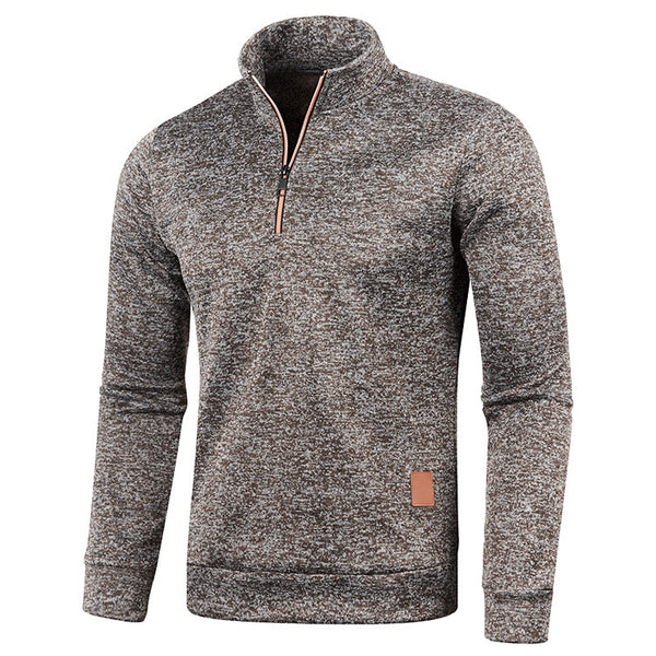 Suéter para Hombre con Cierre de Cremallera en el Cuello - Otoño e Invierno