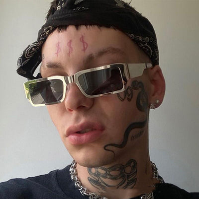 Gafas de Metal Cuadradas Pequeñas para Hombre - Estilo Importación - Image 3