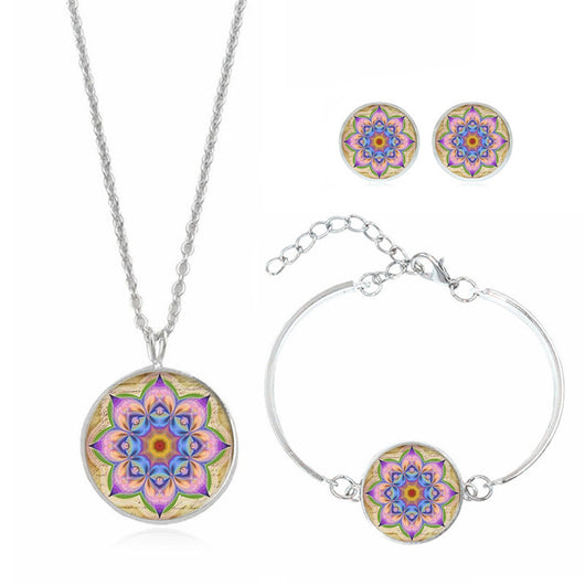 Collar Mandala Floral con Piedras Preciosas - Image 13