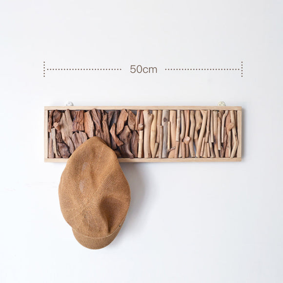 Perchero de Madera Maciza sin Taladro para Pared
