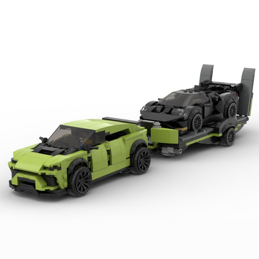 Remolque Compatible con Bloques de Construcción - Modelo de Auto Coleccionable
