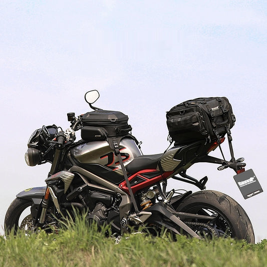 Mochila Expandible 15L para Motocicleta con Carcasa Rígida
