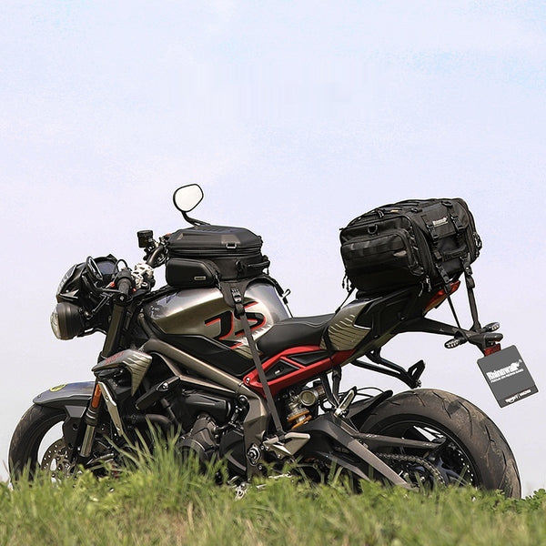 Mochila Expandible 15L para Motocicleta con Carcasa Rígida