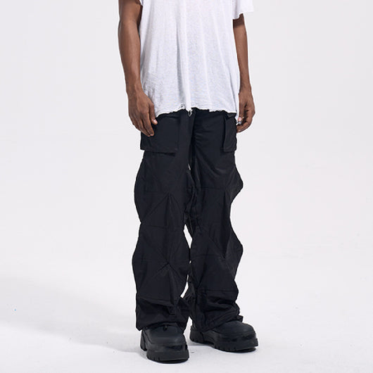Pantalones Sueltos Acampanados con Diamantes para Hombre - Image 12