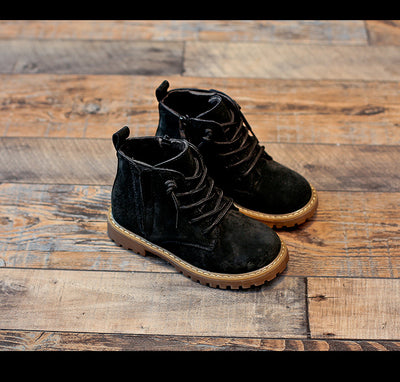 Botas Martin Militares para Niños y Adolescentes - Estilo Negro Clásico - Image 12