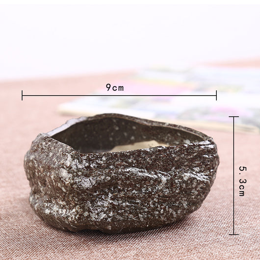 Maceta de Cerámica Artesanal para Suculentas - Diseño Piedra Mini - Image 13