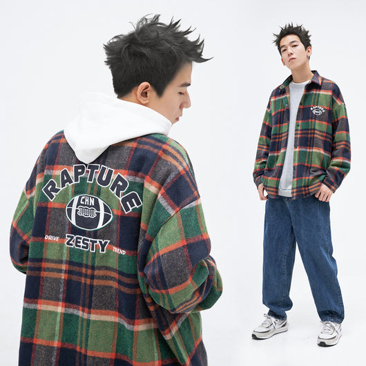 Camisa Vintage Bordada de Manga Larga con Textura
