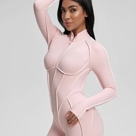 Traje de Yoga Deportivo Entallado con Diseño Asimétrico y Soporte de Pecho - Image 3