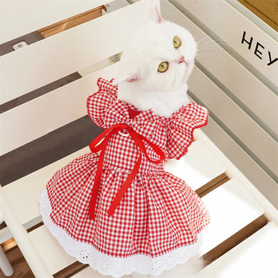 Vestido para Mascotas con Mangas Volantes - Tres Colores - Image 11