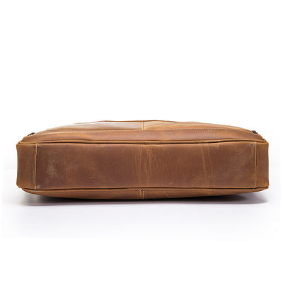 Bolso de Cuero Vintage Crazy Horse para Hombre - Image 12