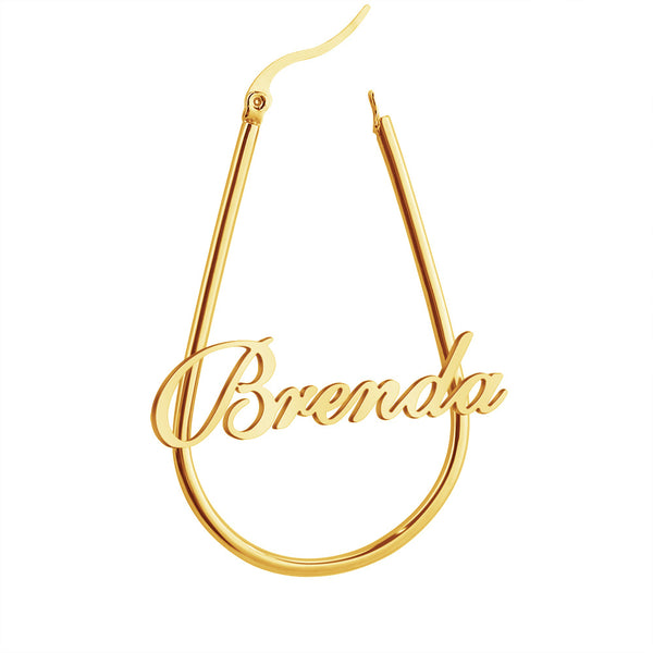 Aretes Personalizados en U Estilo Brenda - Diseño DIY Inglés - Image 4