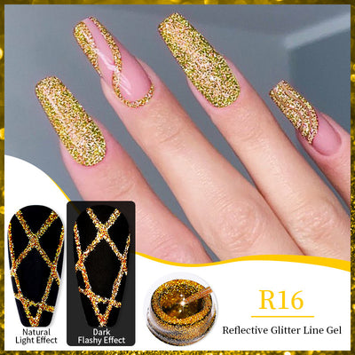 Gel de Uñas Efecto Espejo Brillante con Lentejuelas Reflectantes - Image 20