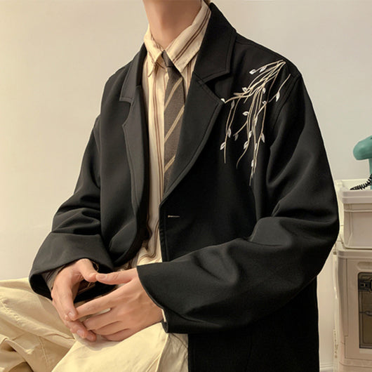 Blazer Casual de Otoño para Hombre con Cuello Alzado - Image 3