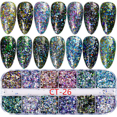 Pegatinas de Uñas Láser Efecto Espejo Candy - Diseño Sinfónico Brillante - Image 14
