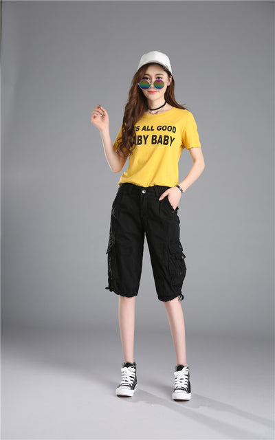 Pantalones Casuales Sueltos Capri Multicolor Talla Grande - Image 25