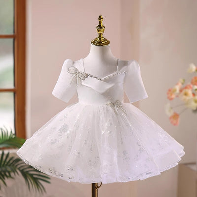 Vestido de Fiesta Infantil con Flores para Damas de Honor - Image 12