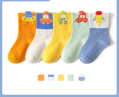 Calcetines de Algodón para Niños y Niñas - Colores Lisos Escolares - Image 14