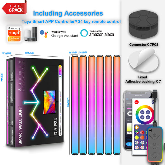 Lámpara LED RGB Inteligente Modular DIY - Iluminación Personalizable para tu Hogar - Image 12