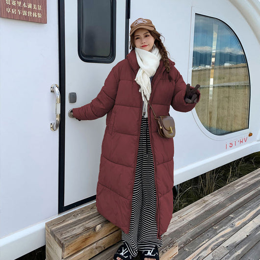 Abrigo Acolchado de Algodón para Invierno - Chaqueta Térmica Versátil Largo Medio - Image 8