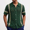 Polo Cardigan Crochet Soluble en Agua para Hombre